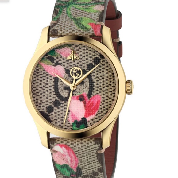 Gucci Women's G-Timeless Floral Dial Watch - YA1264038A - Picture 1 of 10